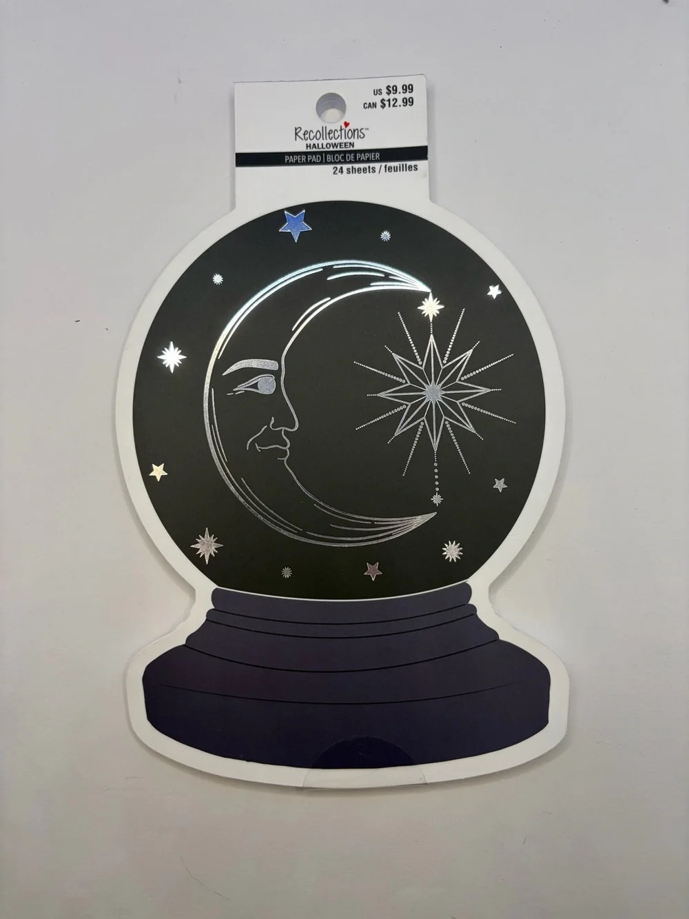 Recollections Halloween Crystal Ball Paper Pad 24 Sheets Celestial Moon